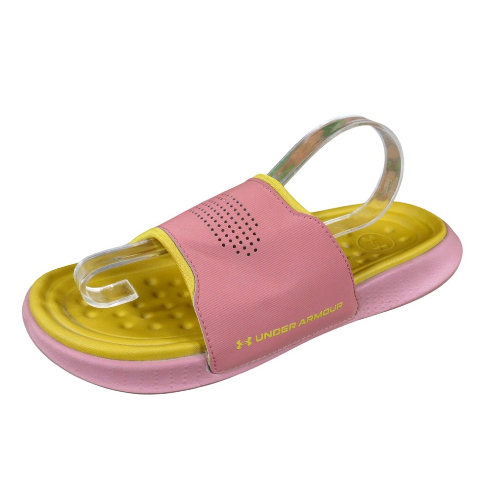 Under Armour Ansa Elevate Womens 8.5 Mens 7 Slide Sandal Athletic Pink Yellow